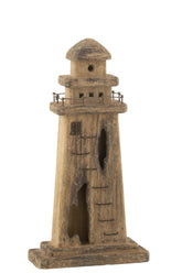Vuurtoren Paulownia Ht D Nat L (16X7X31Cm) - (40336)